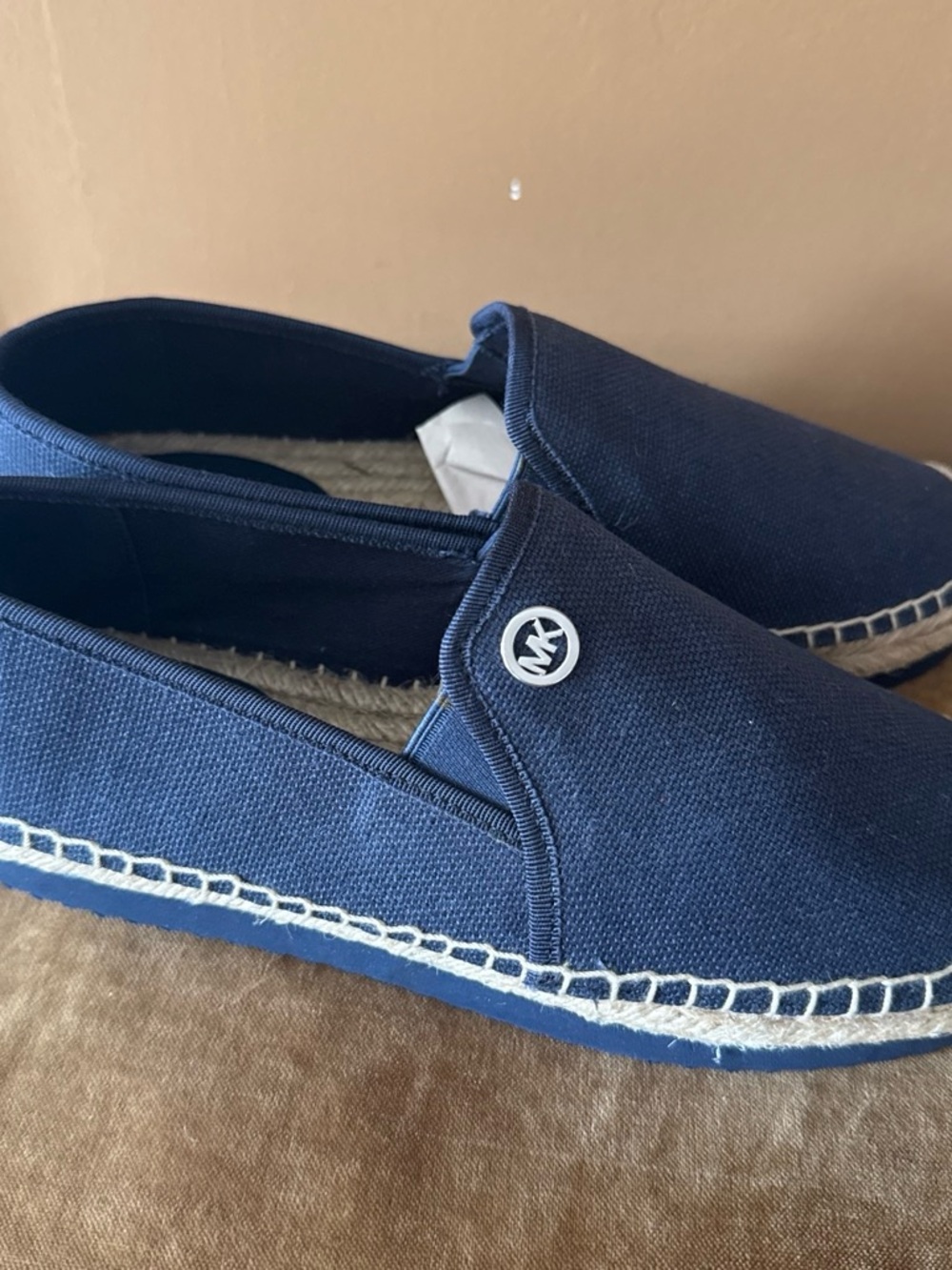 Michael Kors women’s  Navy Canvas Slip-On Espadrilles
